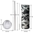 thumbnail image 2 of Green Irish Shamrocks Tumbler with Lid and Straw，St. Patrick''s Vacuum Insulated Tumbler With StrawTumbler, 20 oz Stainless Steel Tumbler, 2 of 6