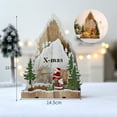 thumbnail image 3 of Xihbxyly Adornos Navideños Iluminados de Madera con Diseño de Papá Noel y Muñeco de Nieve, Decoración Festiva de Escritorio, Luz de Noche y Centro de Mesa, Decoración para Fiestas, Funciona con Pilas, 3 of 7