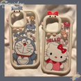 thumbnail image 2 of OPPO A16K A95 A57 A15s A15 A96 A12 A7 A55 A16 Reno 7 5F 5 4F A16E A76 A74 A5s A9 A5 A54 A3s A31 A53 A52 A35 Dibujos Animados Hello Kitty Doraemon Bow-knot Monster Lens Estuche Suave A Prueba De Golpes, 2 of 3