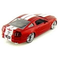 thumbnail image 3 of 2010 Ford Mustang GT Red Metallic with White Stripes "Bigtime Muscle" Series 1/24 Diecast Model Car by Jada, 3 of 5