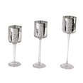 thumbnail image 2 of Candelabro de cristal de 3 uds, portavelas cónico para decoración del hogar, candelabro para chimenea, soporte para velas de fiesta y cena, portavelas estrellas plateadas, 2 of 8