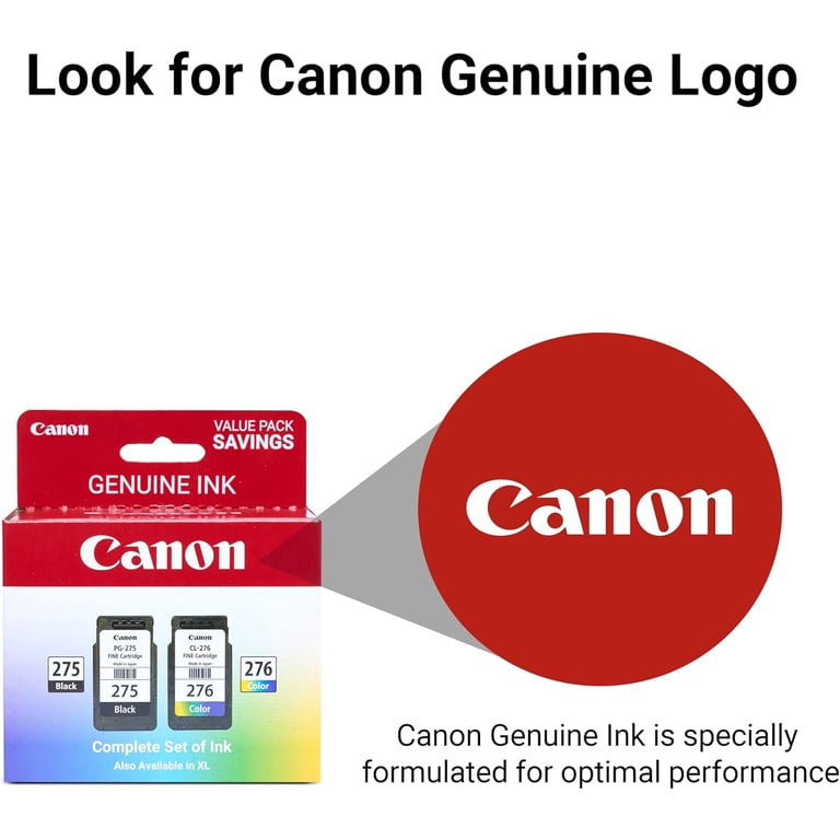 PG-275 / CL-276 Genuine Ink Value Pack (2 Cartridges), Compatible
