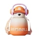 thumbnail image 2 of Botella de agua para niños, taza de entrenamiento de 650ml, taza portátil bonita para niños, botella deportiva para senderismo, ciclismo, viajes de naranja, 2 of 9
