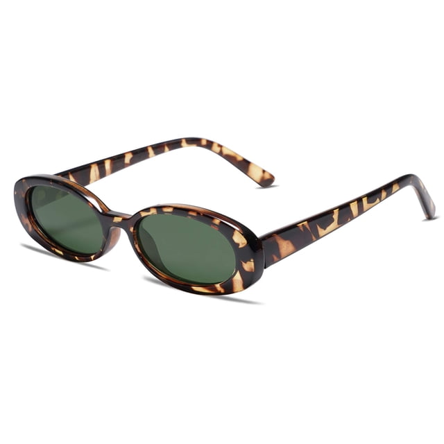 Gafas de sol VANLINKER de los años 90, polarizadas, retro, ovaladas, con lente verde