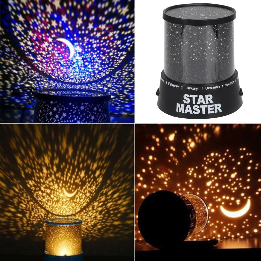 Tebru LED Night Projection Lamp, Plastic Starry Sky Star Night Light