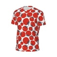 thumbnail image 6 of Wukai Hand Drawn Tomatoes Print Men's Short-Sleeved Mesh T-Shirt,Quick-Dry Short Sleeve Workout T-Shirt-Medium, 6 of 8