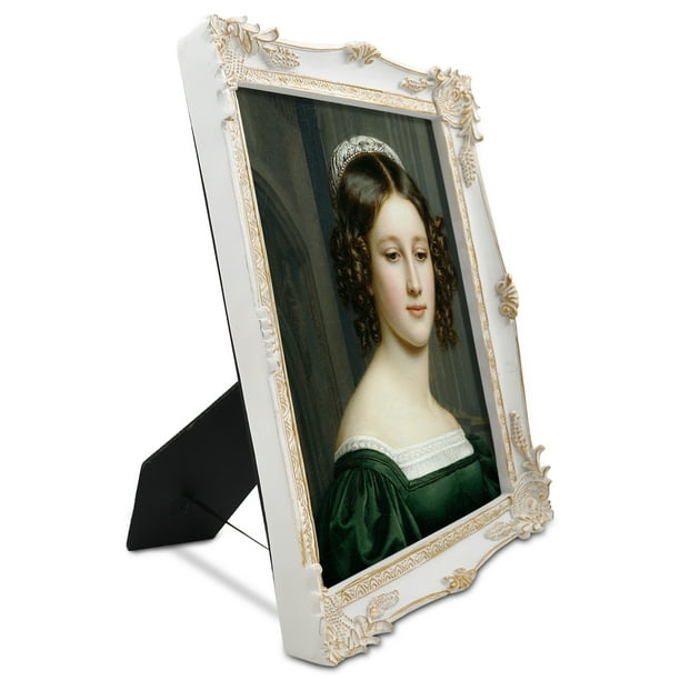 8x10 White Picture Frame Vintage Decor 8 x 10 Photo Frames for Wall and