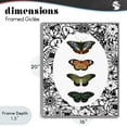 thumbnail image 4 of Stupell Industries Traditional Floral Border Butterfly Lineup Gray Framed Giclee Art, 16 x 20, by Dan Meneely, 4 of 8