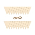 thumbnail image 1 of Abbracc 20 Pieces Banner Triangle Flags Wooden Christmas Tree Unfinished Hanging Garland, 1 of 8