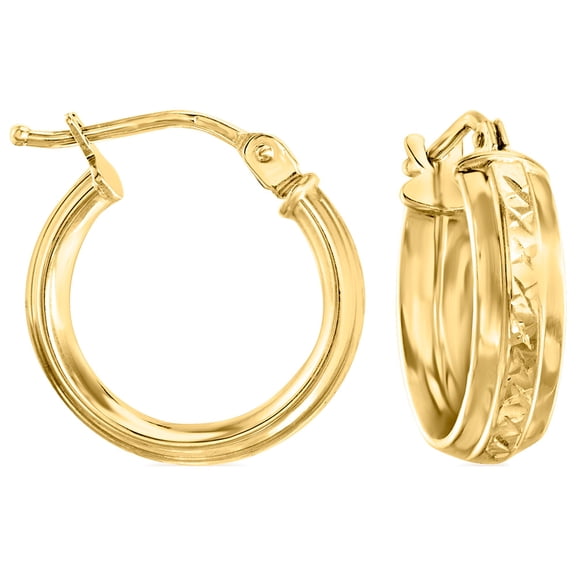 Pure Collection by Ross-Simons Italian 14kt Yellow Gold Huggie Hoop Earrings, Women's, Adult