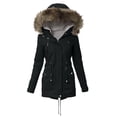 thumbnail image 5 of Winter Coats for Womens Hooded Warm Winter Overcoat with Lined, Winter Parka Jacket Thick Down Outerwear Jacket for Women Black XXL, 5 of 8