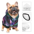 thumbnail image 3 of Fotbe Colored Abstract Sudadera con Estampado para Perros Pequeños – Suéter con Capucha para Mascotas, Tela Suave de Forro Polar con Bolsillo-Large, 3 of 7