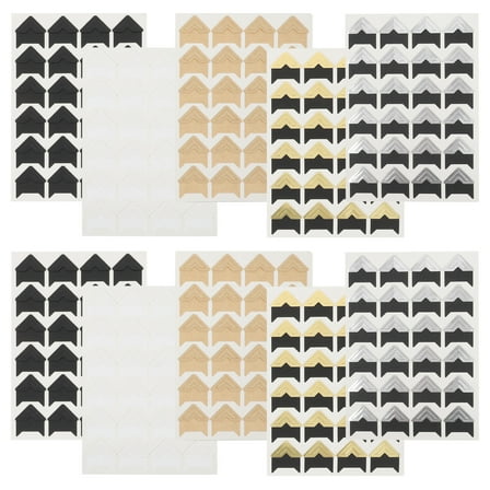 10 Sheets Self Stick Photo Corners Mounting Tabs for Albums Craft Projects Decorative Stickers