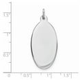 thumbnail image 2 of FB Jewels Sterling Silver Rhod-plate Eng. Oval Polish Front/Satin Back Disc Charm, 2 of 2