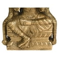 thumbnail image 4 of 9" Brass Lord Vishnu Idol as Dhanvantari Seated in Lalitasana, 4 of 4