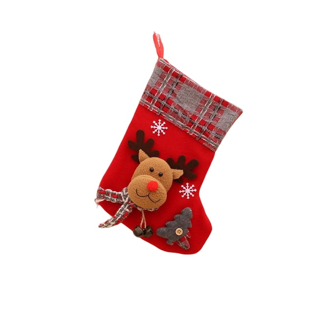 Naiovety Decoración navideña para ventana, regalo colgante de Navidad, bolsa de almacenamiento para aperitivos, decoración para el hogar, Kits de decoración para fiestas Animal