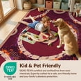 thumbnail image 4 of Design&I 6'x9' Washable Area Rug Record Album Vinyl Theme Featuring Abstract Musical Motifs Retro for Living Room, Family Indoor, Oversized Skid-Resistant, 4 of 7