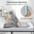 thumbnail image 5 of WAASOSCON Electric Lifting Bed Backrest, 661.4lbs Load Capacity 2-80° Adjustable Sit-up Bed Back Rest, with Remote Control & Silent Motor for Elderly/Patient Care, 5 of 9