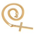 thumbnail image 1 of Collar con crucifijo cruzado Sunnimix de Acero inoxidable Oro, 1 of 8