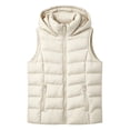 thumbnail image 6 of Women's Cropped Puffer Vest winter Lightweight Quilted Jacket Vest Sleeveless Stand Collar Zipper Coats with Pockets, 6 of 7