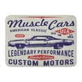 thumbnail image 1 of SIDONKU Sport Retro Car Graphics Typographic Vintage for Label Badge Applique Hotrod Doormat Floor Rug Bath Mat 23.6x15.7 inch, 1 of 1