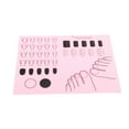 thumbnail image 4 of Unique Bargains 1 Pc Rectangular Foldable Nail Art Stamping Mat Pink, 4 of 6