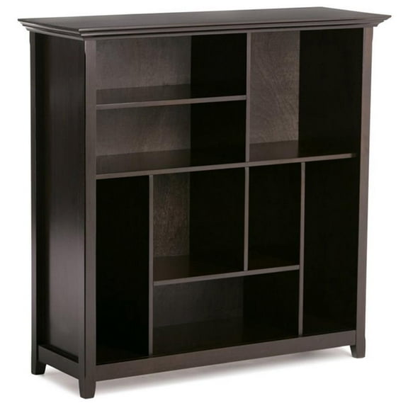 Trent Home Wood 8 Multi Size Cube Bookcase in Hickory Brown