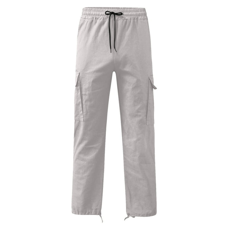 Clearance RYRJJ Cargo Pants for Men Casual Joggers Athletic Pants
