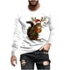 thumbnail image 2 of Blusas y camisas de manga larga con cuello redondo para hombre Blusa de manga larga con cuello redondo y estampado navideño para hombre Blusa de poliéster para hombre, 2 of 3
