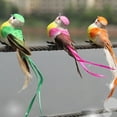 thumbnail image 4 of Simulation Feather Bird Lovely Exquisite Christmas Tree Ornament Artificial Foam Bird for Garden, 4 of 10