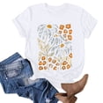 thumbnail image 1 of Fiudx Liquidación de Ahorros de Verano Camiseta de Manga Corta con Cuello Redondo Estampada para Mujer Top/Camisa de Cuello Redondo de Manga Corta, 1 of 3