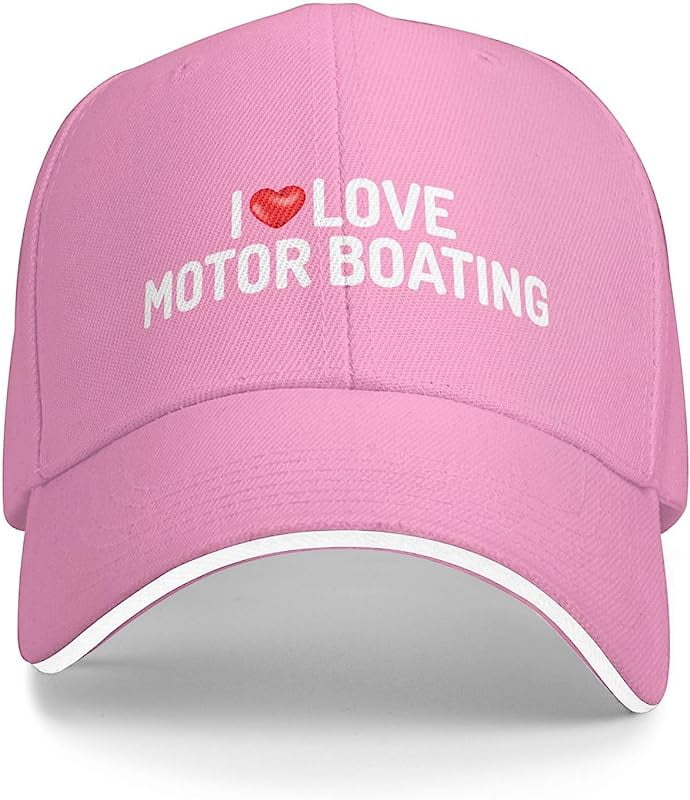 I Love Motor Boating Hat for Men Baseball Hats Graphic Hat