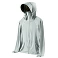 thumbnail image 4 of YUGYXL Women's Sun Protective Jacket Full Zip UPF 50+ UV Sun Protection Clothing Lightweight Long Sleeve Hoodie Sun Shirt XL Gray, 4 of 7