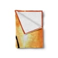 thumbnail image 2 of Yoga Soft Flannel Fleece Throw Blanket, Group of Healthy Woman Practice Yoga at Sunset Outdoors Body Stretching, Cozy Plush for Indoor and Outdoor Use, 70" x 90", Black Orange Yellow, by Ambesonne, 2 of 6