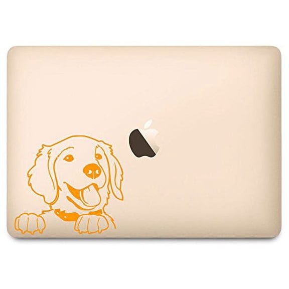 Orange Prince the Golden Retriever Decal for 12" Macbook