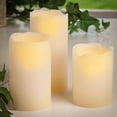thumbnail image 2 of Gerson Companies 2020 3" LED Pillar, Bisque Set of 3, 2 of 2