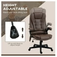 thumbnail image 4 of Heated Massage Office Chair - Linen High Back Desk Chair with Vibration & Heat - Coffee, 4 of 9