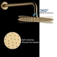 thumbnail image 6 of CASAINC 1-Spray Patterns Round 10 in. Single Function Wall Mount Fixed Shower Head in Brushed Gold, 6 of 8