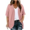 thumbnail image 7 of Posijego Women's Plus Size Cardigans Short Sleeve Open Front Casual Summer Cardigan Jackets Spring Outerwear for Women, 7 of 7