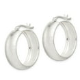 thumbnail image 2 of White Sterling Silver Earring Hoop Women'S 25 mm 8.5, 2 of 3