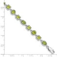 thumbnail image 2 of Sterling Silver Peridot Bracelet - 7 Inch - Lobster Claw - Measures 7mm Wide, 2 of 2