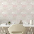 thumbnail image 2 of Ambesonne Floral Peel & Stick Wallpaper for Home, Pastel Delicate Flowers Art, 13"x36", Pale Rose Blush and Coconut, 2 of 5