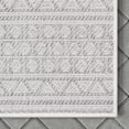 thumbnail image 3 of Well Woven Indoor/Outdoor Runner Rug 2'7" x 9'10" Arwen Grey Moroccan Tribal Striped, 3 of 5