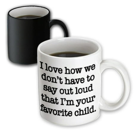 - 3dRose Favorite child, Black, Magic Transforming Mug, 11oz
