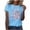 Blue, variant on Women's Tops, Tees & Blouses Petite,Women's Heart Print Summer Basic T-Shirts Short Sleeve Crew Neck Graphic Tee Tops Blouses