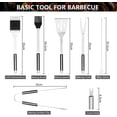 thumbnail image 3 of 20 Pcs BBQ Tool Set Stainless Steel Barbecue Accessories Camping Kitchen Accessories BBQ Tools Set for BBQ，father's day gift, 3 of 6