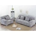 thumbnail image 2 of Sofa Cover 1 2 3 4 Seater (cushion not included) Solid Color Velvet Protective Cover Easy to Install Stretchy Elastic Fabric Machine Washable Sofa Cov, 2 of 4
