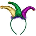thumbnail image 4 of Mardi Gras Jester Headband, Party Hair Accessories, One Size Fits Most, 4 of 7