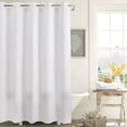 thumbnail image 2 of Barossa Design Waffle Weave White Shower Curtains Fabric for Bathroom, No Hooks Required, Hotel Quality & Water Repellent, 71" x 74", 2 of 7