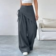 thumbnail image 6 of Women's high-waisted loose-fitting business casual work pants, long straight-leg suit pants, formal trousers, 6 of 8